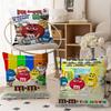 M-M&M Candy Snacks Pillow Covers Cartoon Sofa Decorative Home Double-sided Printing Short Plush Cute Cushion Cover