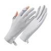 Summer Gloves for Women Breathable Outdoor Cool Feeling Sun Protection Two Fingers Comfortable Riding Driving Travel Full Finger Gloves