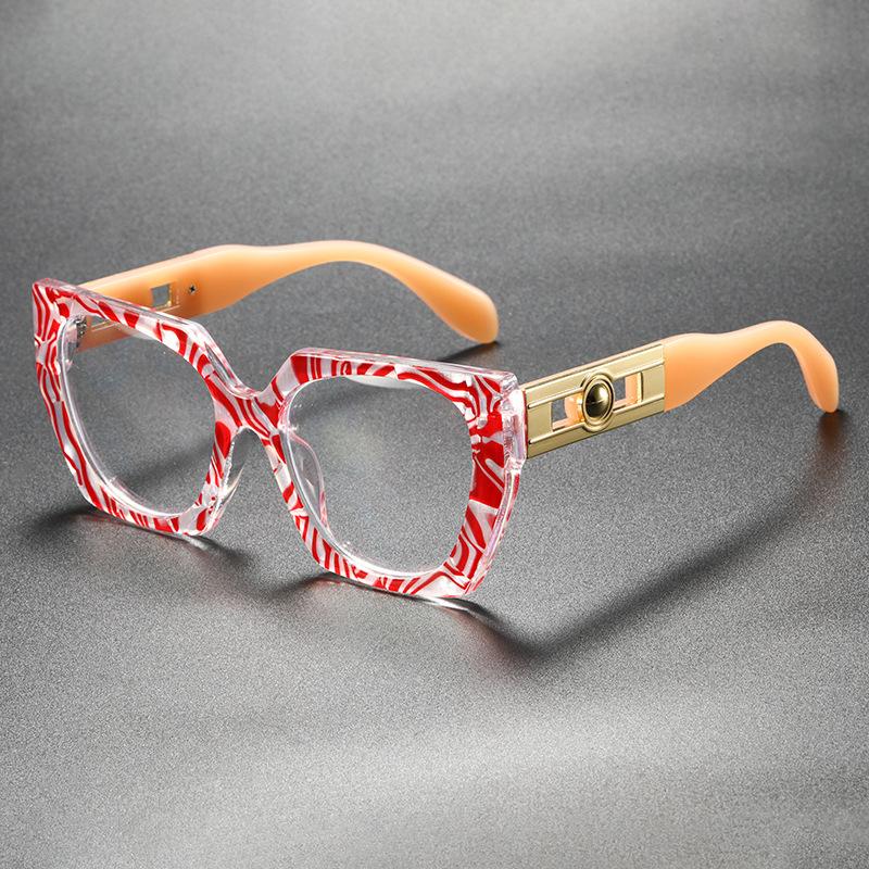 

Brand Design Women Oversized Square Frame Photochromic Prescription Glasses Anti Blue Light Hyperopia Myopia Astigmatism Eyewear Single Version&1.56&None красный