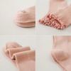 Women's Ruffle Socks,Casual Cotton Bootie Socks Cute Ankle Socks Breathable Sweet Frilly Crew Socks High Ankle Socks