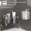Wall Mounted Shower Caddy Waterproof Bathroom Storage Box with Drain Holes Bathroom Organizer for Shampoo Conditioner Toiletries