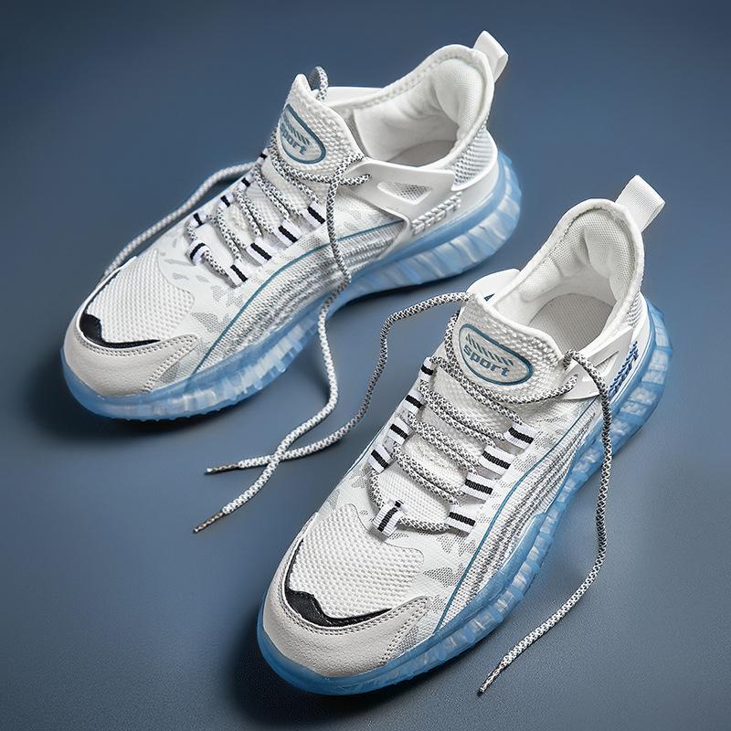 Guochao summer outdoor casual men's and women's shoes fly-woven breathable mesh shoes Vance running sports shoes