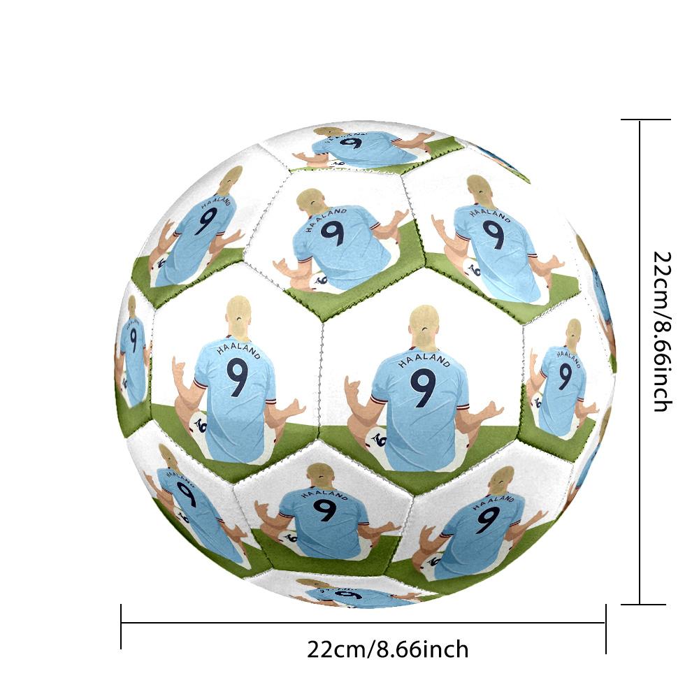 Soccer Player Action Size 5 Soccer Ball Machine-Stitched Indoor/Outdoor Training and Matches Surprise Collection Gift