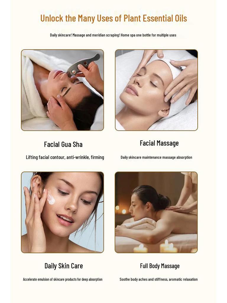 Hospital-Grade Essential Massage Oil for Meridian Unblocking, Full-Body, Shoulder, Neck, Back Massage, and Gua Sha - 1000ML.