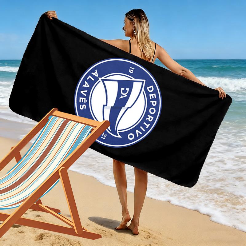 deportivo alaves 2D Flat Print Beach Towel, Large Soft Quick Dry Towel for Beach Camping Swimming
