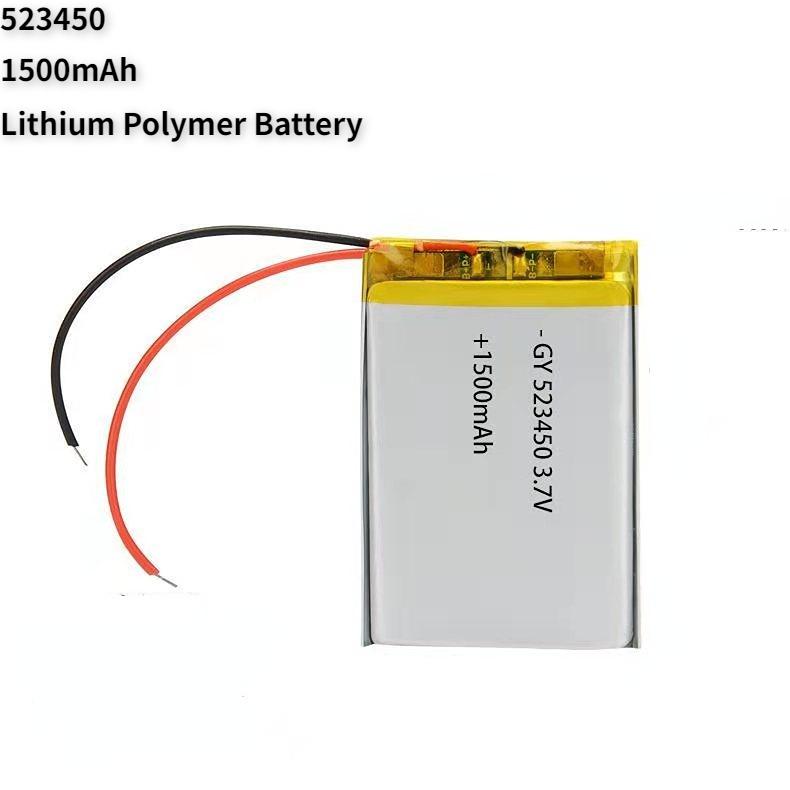 

3.7V 1500mAh литий-ионный аккумулятор 523450 литий-полимерный аккумулятор для игрушечного автомобильного игрушечного пистолета