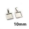 5pcs Stainless Steel 10x25mm 10x50mm Inner Size Rectangle Square Pendant Cabochon Blank Base Setting Tray for DIY Jewelry Making