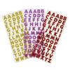 1Pcs Glitter A-Z Alphabet Letters Sticker Scrapbooking Stationery School Supplies Black/Gold/Silver/Red/Blue/Pink/Purple/Green