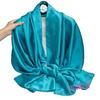 Universal in all seasons, solid-color simulated silk scarf for women, small neck decoration, versatile for women, long silk scarf, shawl for women