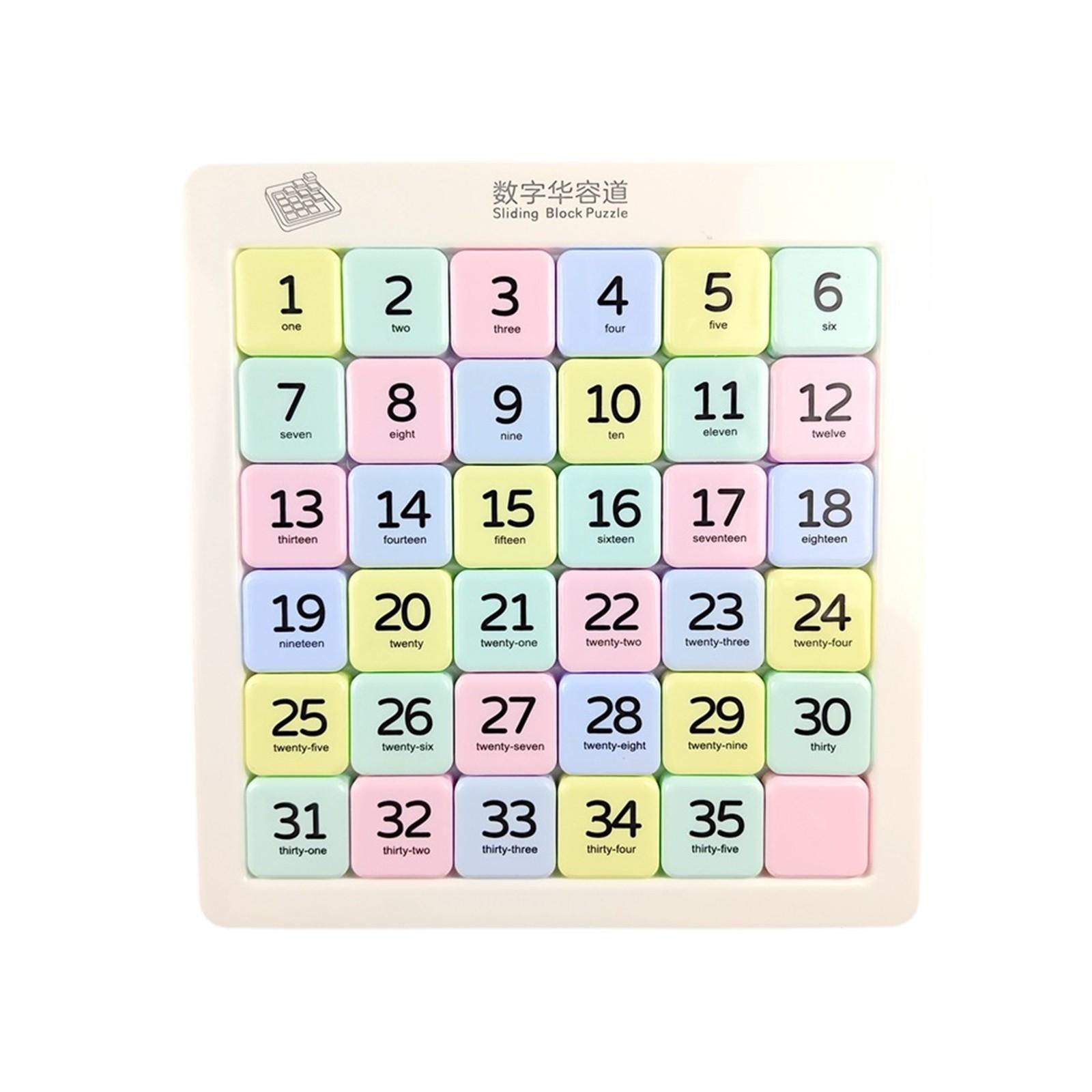 

Цифровой Хуажун Дао 6*6 Магнитная игрушка, Детский цифровой Хуажун Дао Пазл со скольжением 1 мл One Size