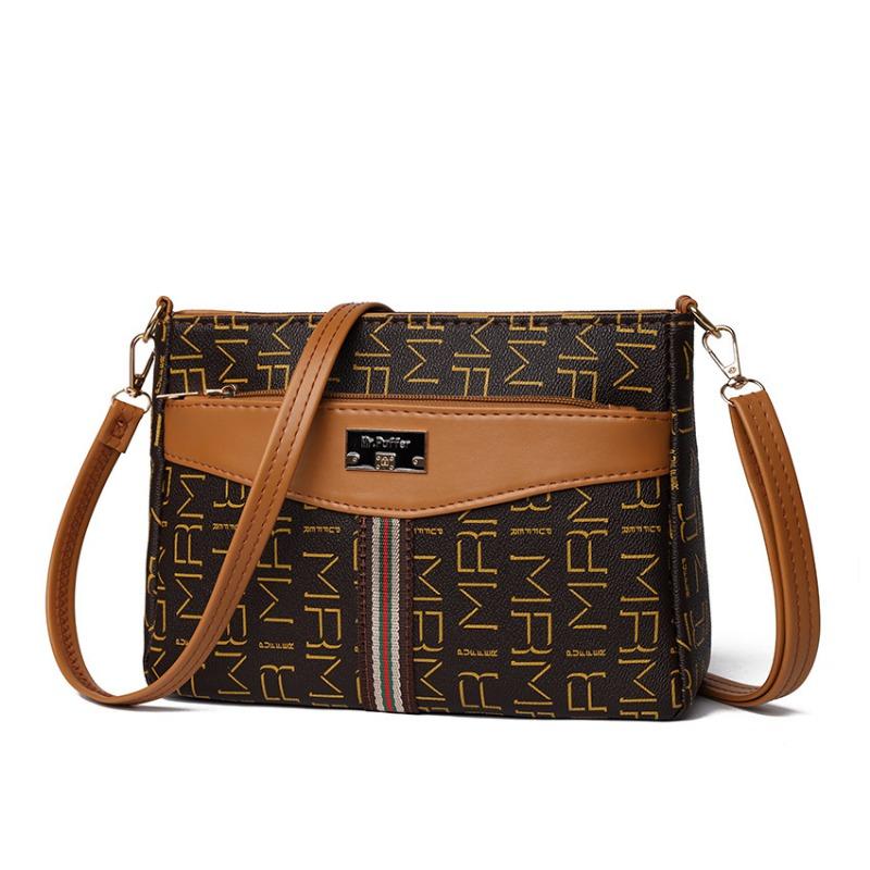 This Winter, the Popular Bucket Bag Women's New Oblique Span Shoulder Bag Printed Retro Women's Bag