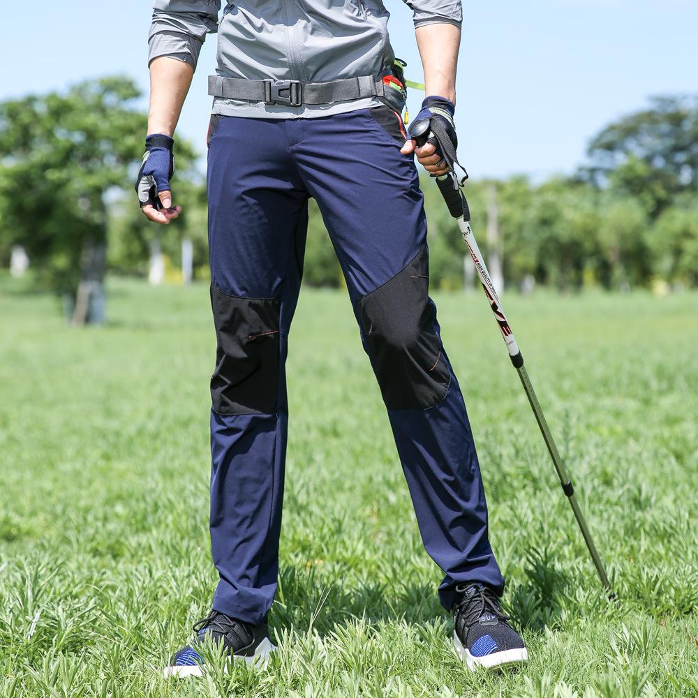 Pánské rychleschnoucí větruodolné turistické kalhoty - Tenké, pružné, prodyšné, chránící před sluncem, nadměrné velikosti, pro venkovní sporty a horolezectví.