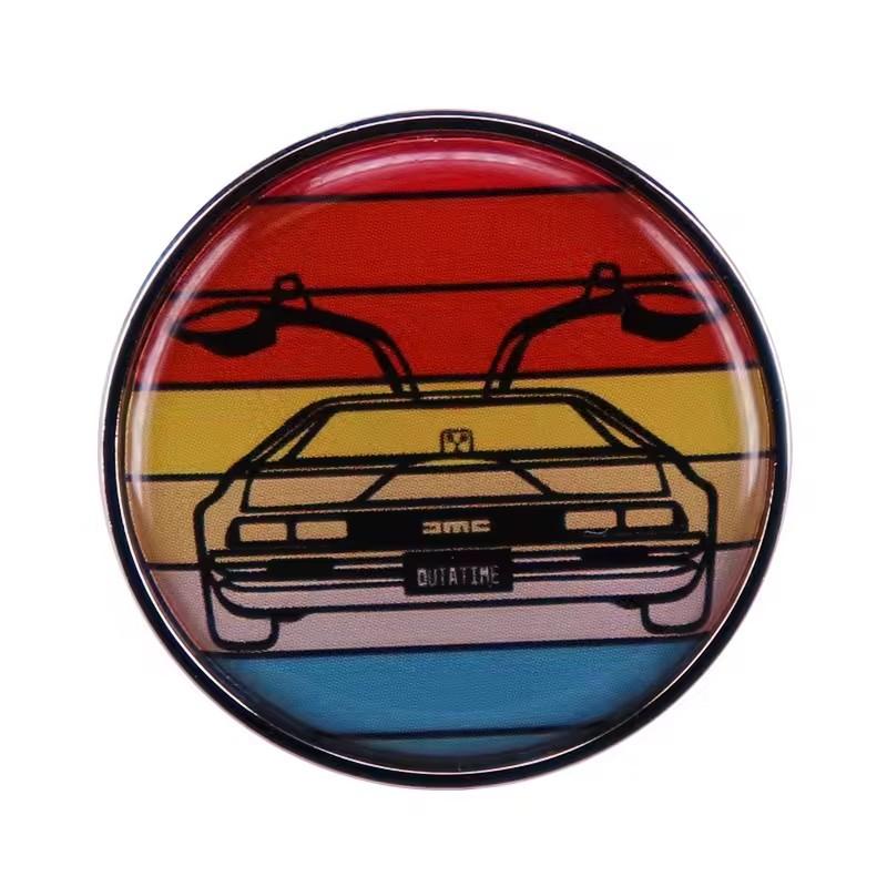Back to the Future Enamel Pin Badges Anime Lapel Pins for Backpack Men Brooch for Clothes Pins Accessories Gifts