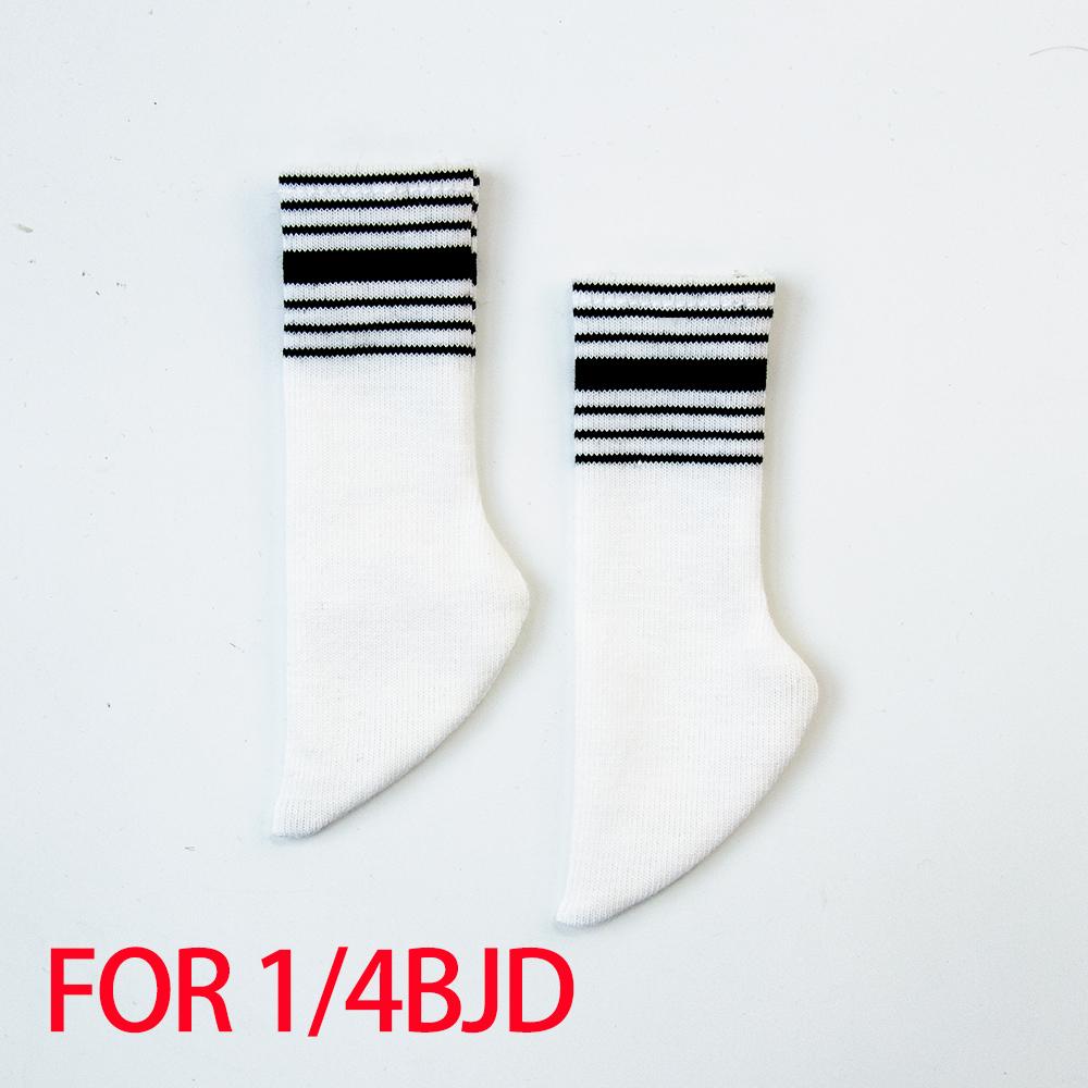 1/4 BJD Fashion Casual Knit Sports Short Socks Black White Striped Socks for 40cm SD/DD Jointed Doll Accessories