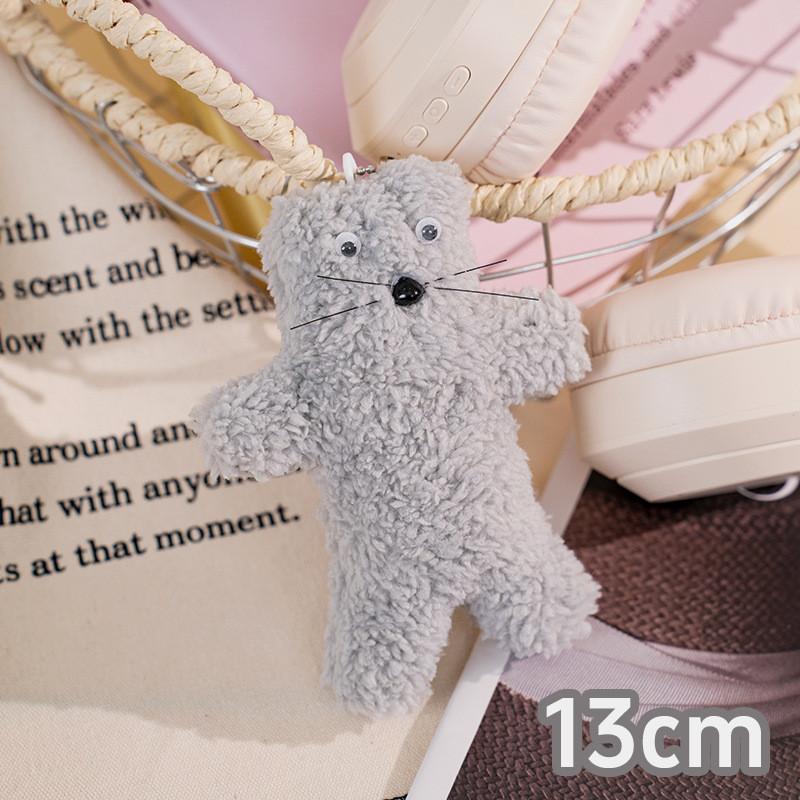 

Милые плюшевые кошачьи брелоки, подвеска для сумки в виде животного, милая забавная кукла-подвеска с усами и мышкой, студенческий рюкзак, женская сумка, подвеска, автомобильный брелок, аксессуар серый