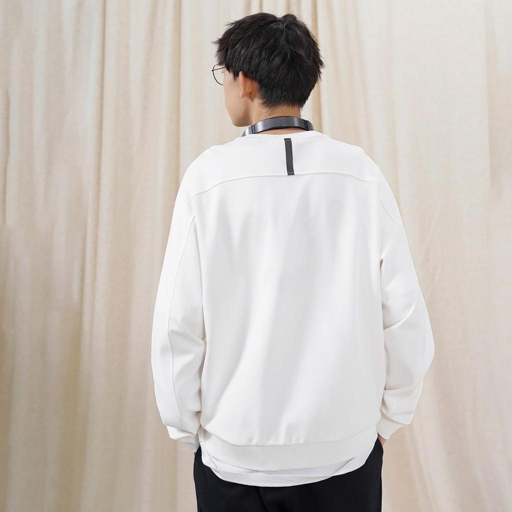 New Balance Sweatshirts Unisex White Crew Neck Moderate Regular 5CC38623-IV