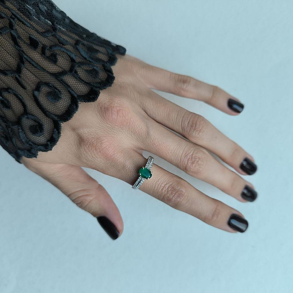 Silver Ring with Natural Agate 1.027ct, Product Weight 2.15 G (2196334)
