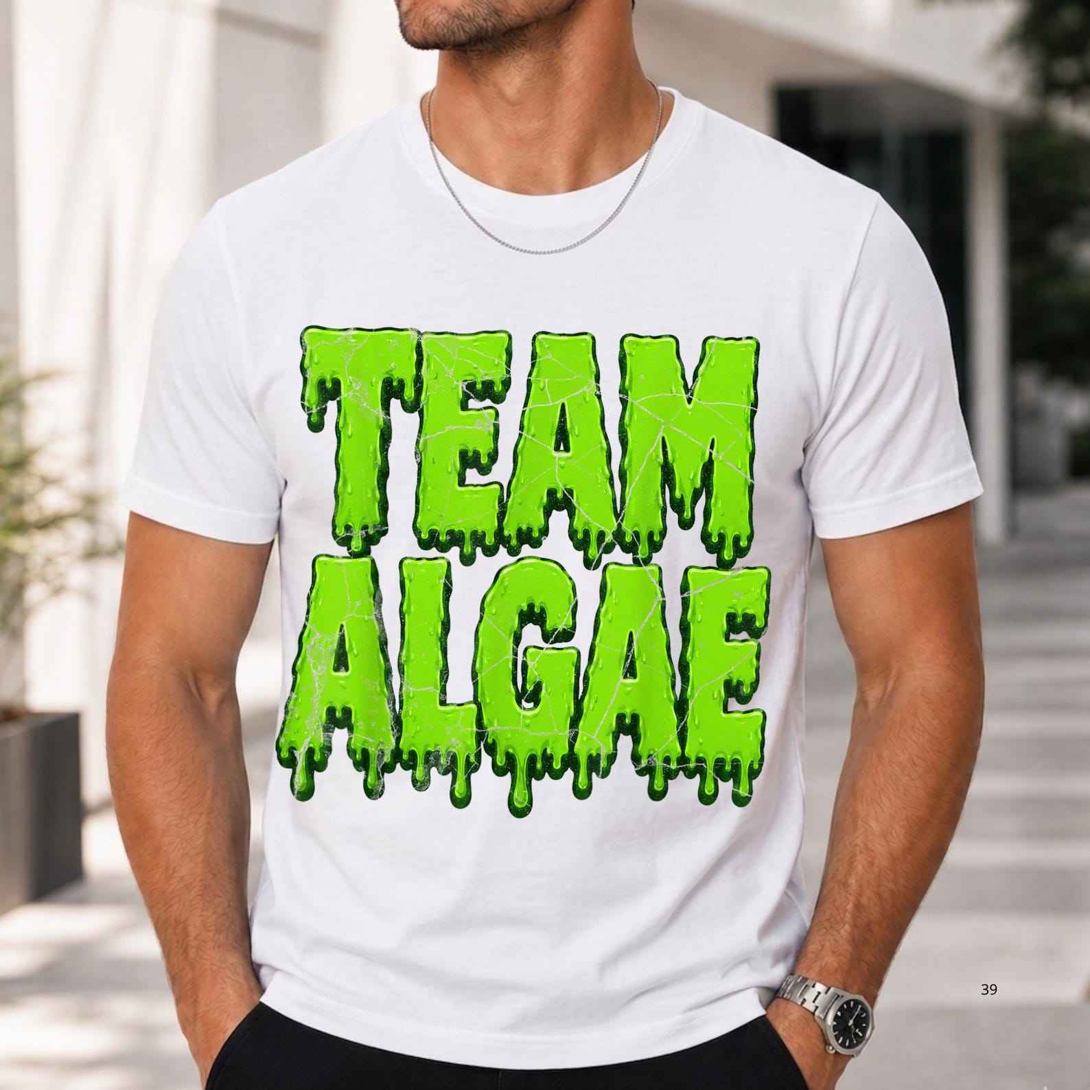 Team Algae Shirt, Reflecting Pond Humor, Funny Political Protest Tee, Anti-Flag Satire Graphic T-Shirt L