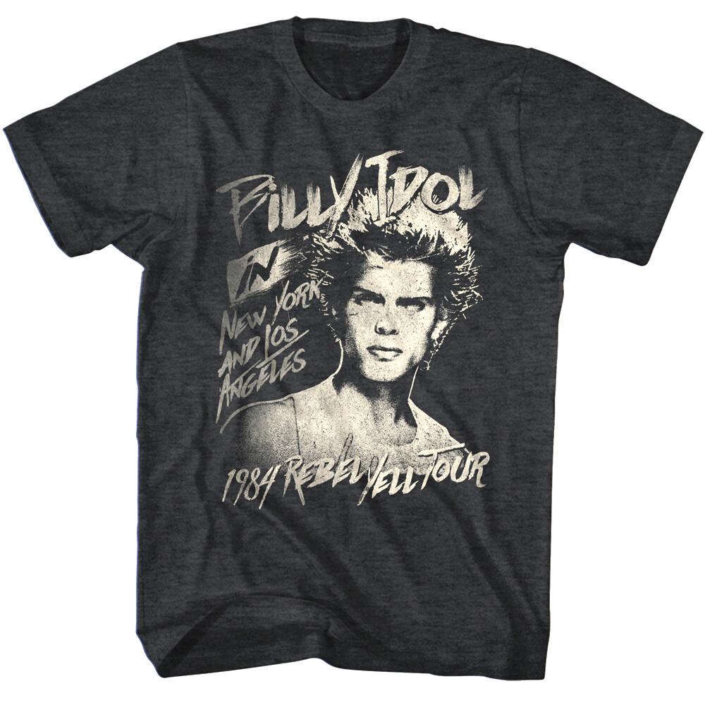 Billy Idol Rebel Yell Tour 1984 Men T Shirt Los Angeles New York Punk Rock L