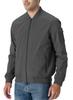 Light Thin Windproof Bomber Casual Training Water Work Spring and Autumn Clothes Gray [Gopune] Men's Windbreaker, Jacket, Jumper, Jacket, Wear,