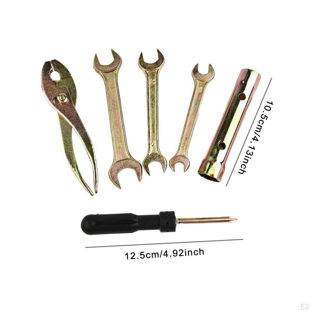 Motorcycle Repair Tool Kit Maintenance Tools Pliers Spark Plug Socket Spanner Wrench with Storage