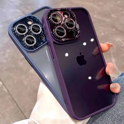 Luxury Glitter Diamond Transparent Case For iPhone 16 15 14 13 12 11 Pro Max Plus Lens Protection Shockproof Bumper Cases Cover
