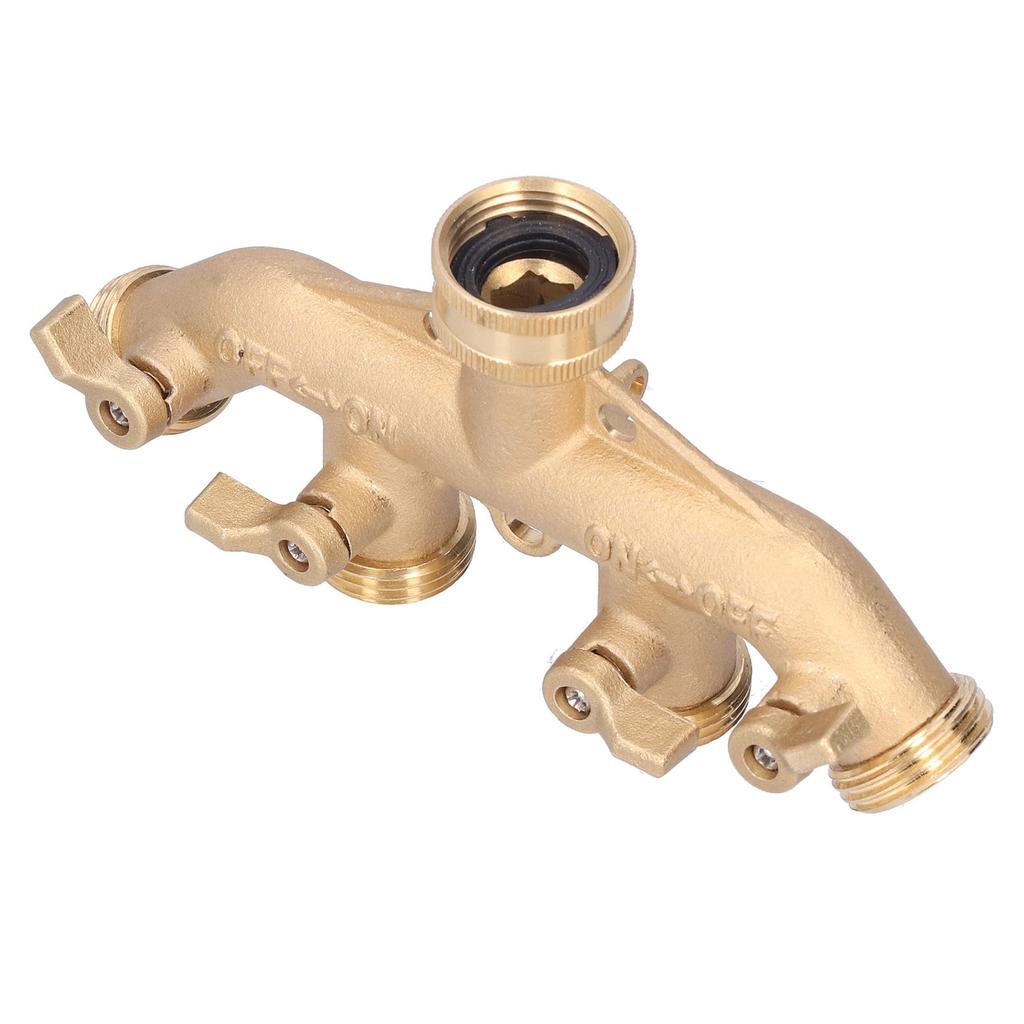 Hose Splitter 4 Way Water Tap Hose Connectors Distributor Garden Water Splitter NPT 34