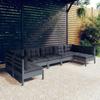 Day and Night - Day and Night Garden Furniture 7 Pieces and Cushions Gray Solid Pine Wood