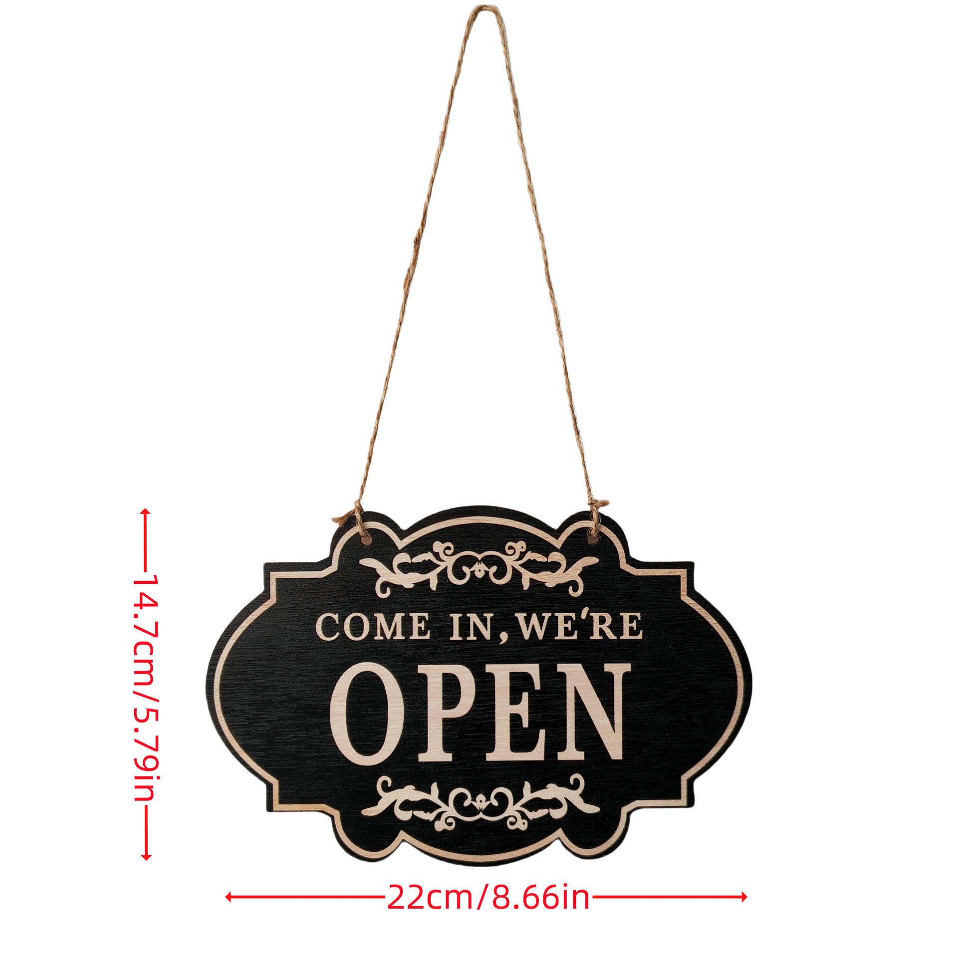 Double-Sided Retro Wooden Door Hanger - Creative Wall and Door Decoration, Customizable Design