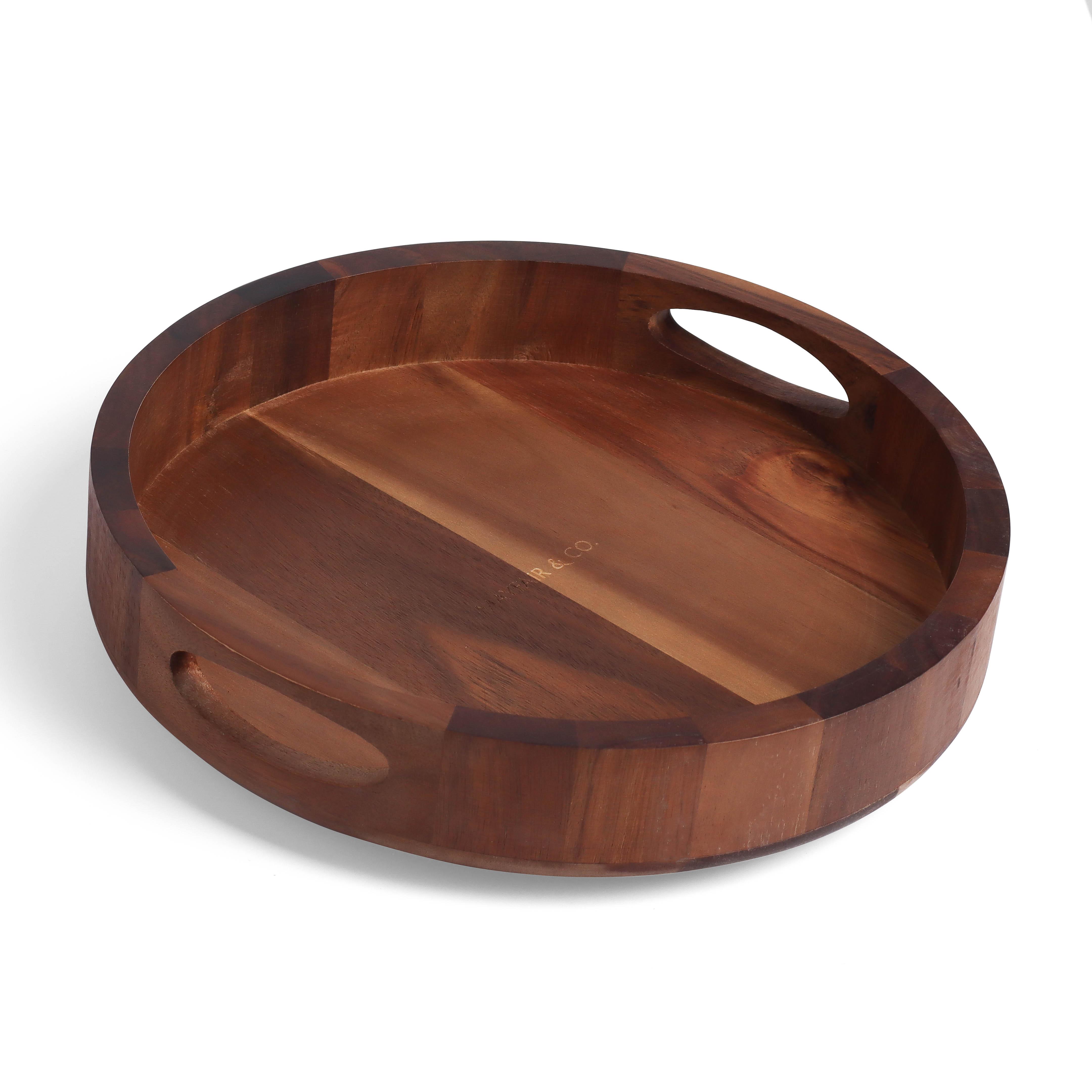 Mayfair & Co Andalucia High-Wall Acacia Serving Turn Tray