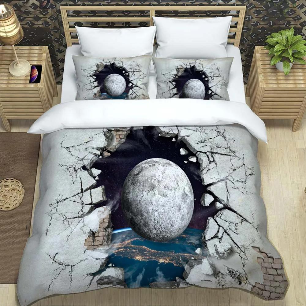 3D abstract modern geometric minimalist printed bedding Queen bedding set Soft and comfortable Customized King size bedding set