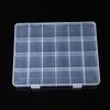 24-Compartment Clear Plastic Jewelry Organizer Box for Earrings and Beads