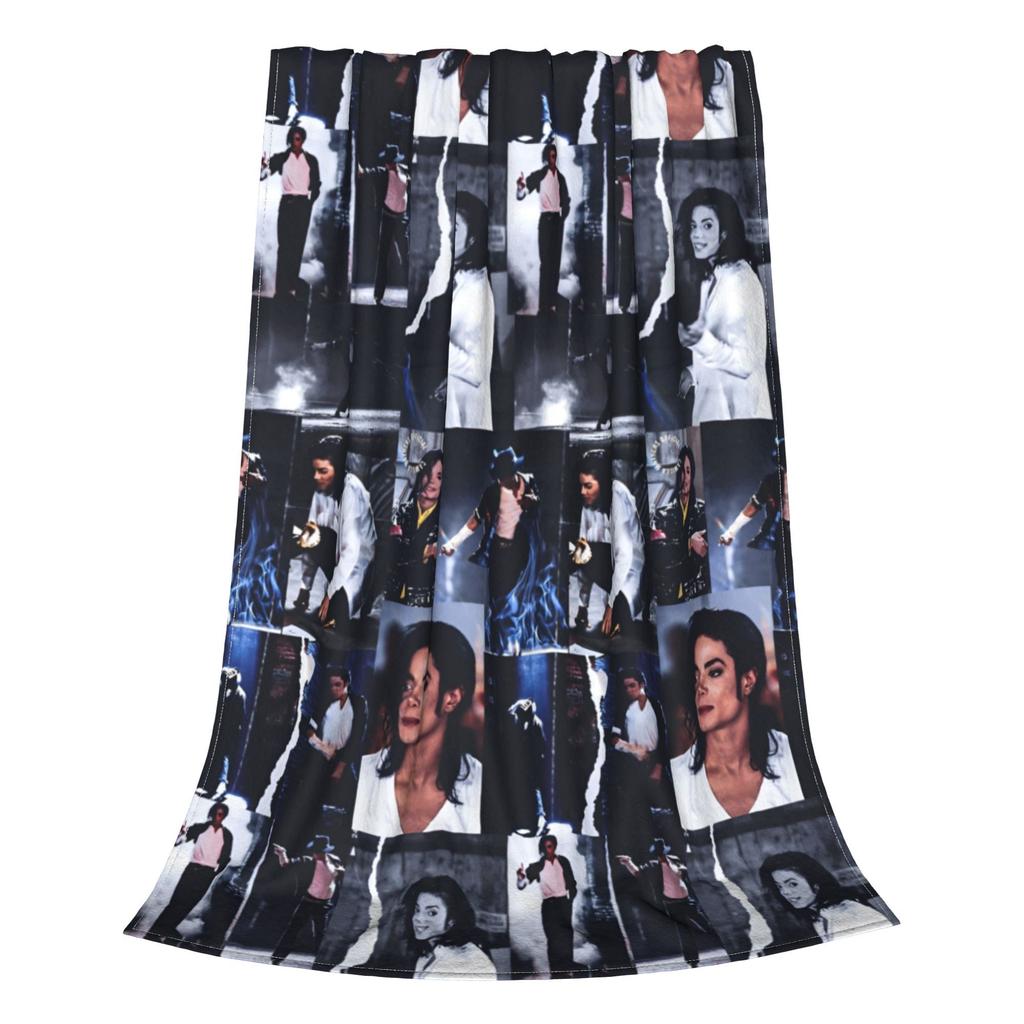Michaels King Of Pop Jackson Coperte in Pile Danza Cantante Hip Hop Coperte per Copriletti Tappeto Ultra Morbido Pezzo Traspirante