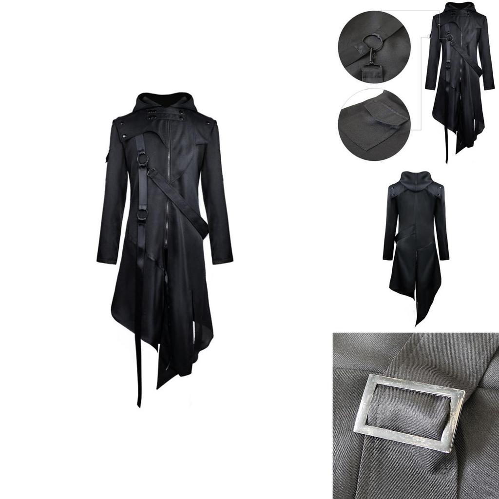 Elegant Gothic Swallow-tail Coat For Men Perfect Cosplay Costume Halloween Uniform