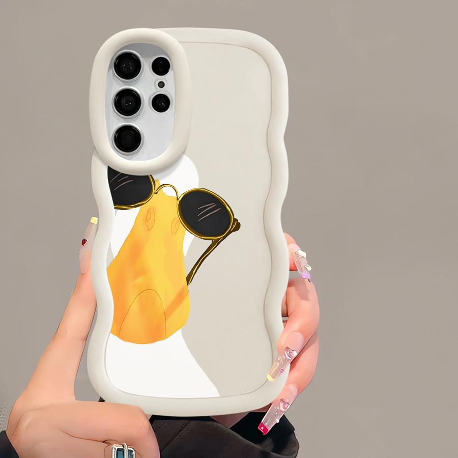 Case for Samsung Galaxy A25 S20 FE S23 Plus S24 S22 Ultra S21 S25 A26 Soft Phone Cover A34 A24 A55 A35 A54 A36 Cartoon Dog Duck