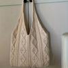 Vintage Tote Bag Large Capacity Vintage Knitted Tote Bag Minimalist Versatile Woven Bag, Suitable for All Seasons