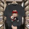 Fun Cartoon Labbubu Loose Short-sleeved T-shirt Round Neck Top Unisex