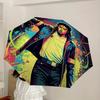 1pc Michael Jackson Dance Icon Automatic Folding Umbrella, Portable Collapsible Design, Casual Outdoor Accessory L1127120