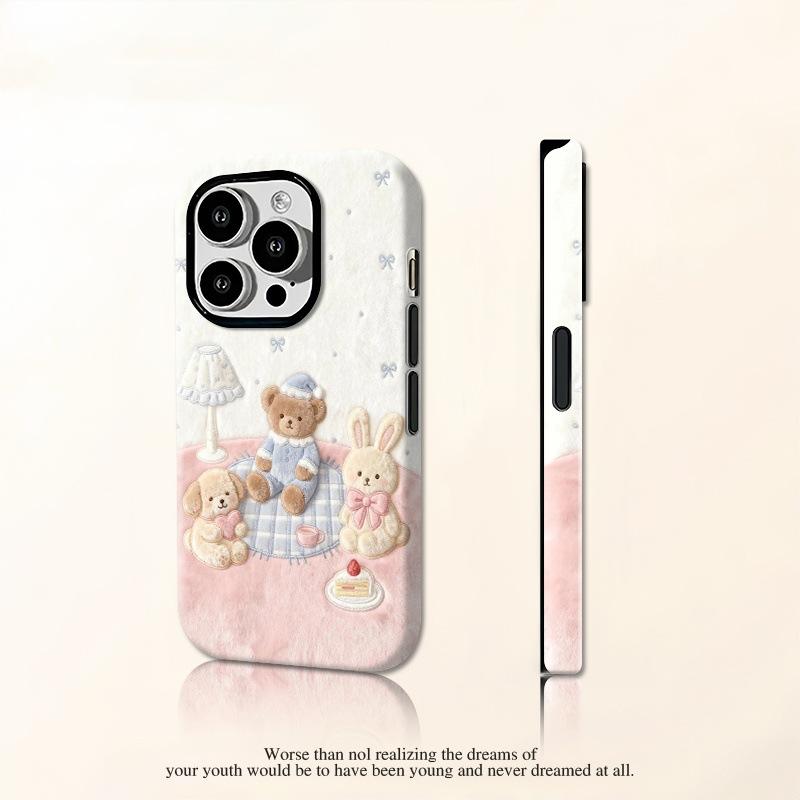 

Cake Bear for Apple 17promax Cartoon Cute for IPhone16pro Lens All Inclusive 15 New Style 14 (as the picture-43322-)-For Apple 7