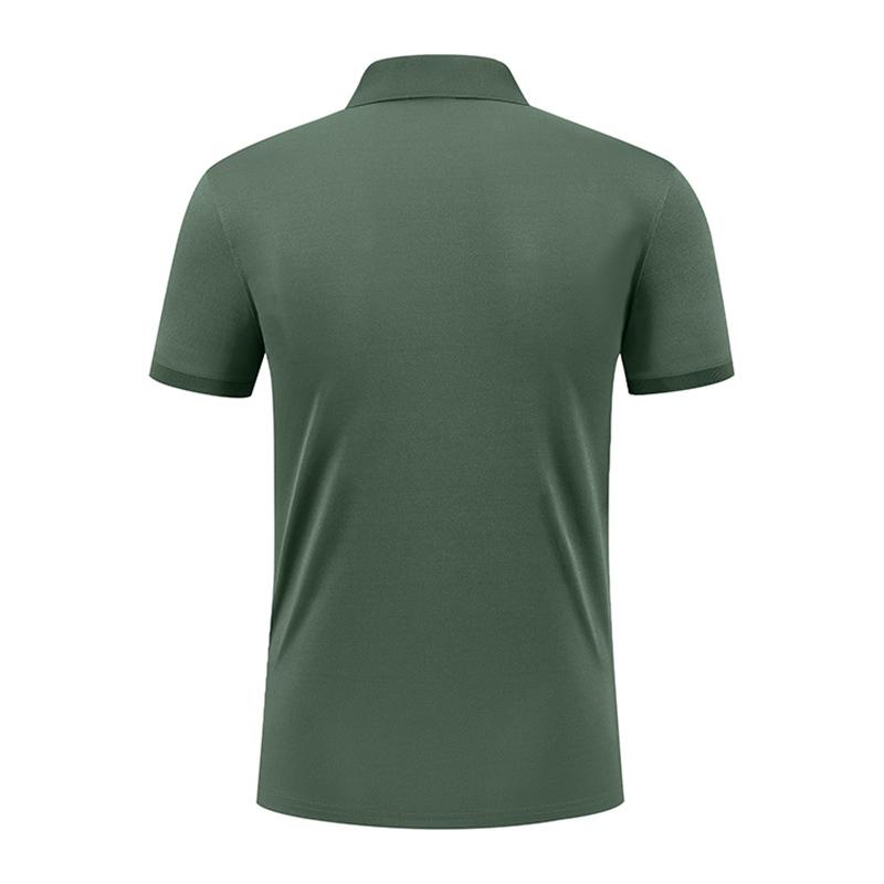Summer Men's Solid Color Polo Shirt Short Sleeve Lapel Button Tshirts Casual Breathable Jogging Tops Cycling Suit Work Business