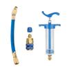 Car 30Ml 1Oz A/C Oil/Dye Injector with Low Side Quick Coupler Adapter 1/4 Air Conditioning Automotive Oiler Injection Syringe