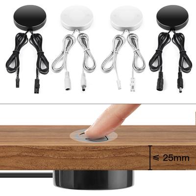 Convenient Lighting Control Home Lighting Cabinet Dimmer Switch 12V-24V Switch Easy To Install Penetrated Wood Thickness ≤25mm