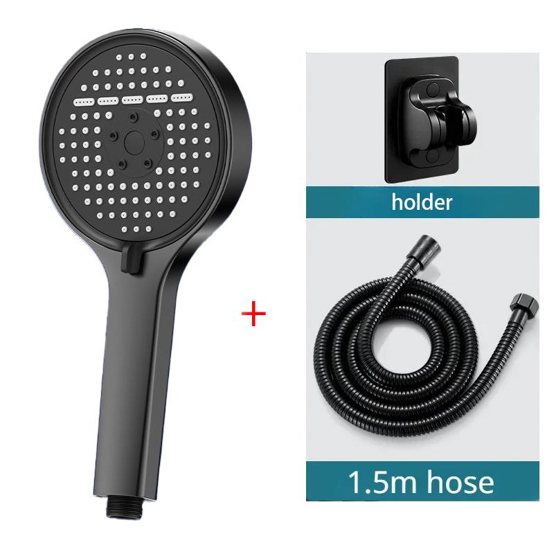 Pressure-Boosting Shower Head with Large Panel, High-Pressure Handheld Lotus Nozzle, Coarse Pores, Universal Spray Head