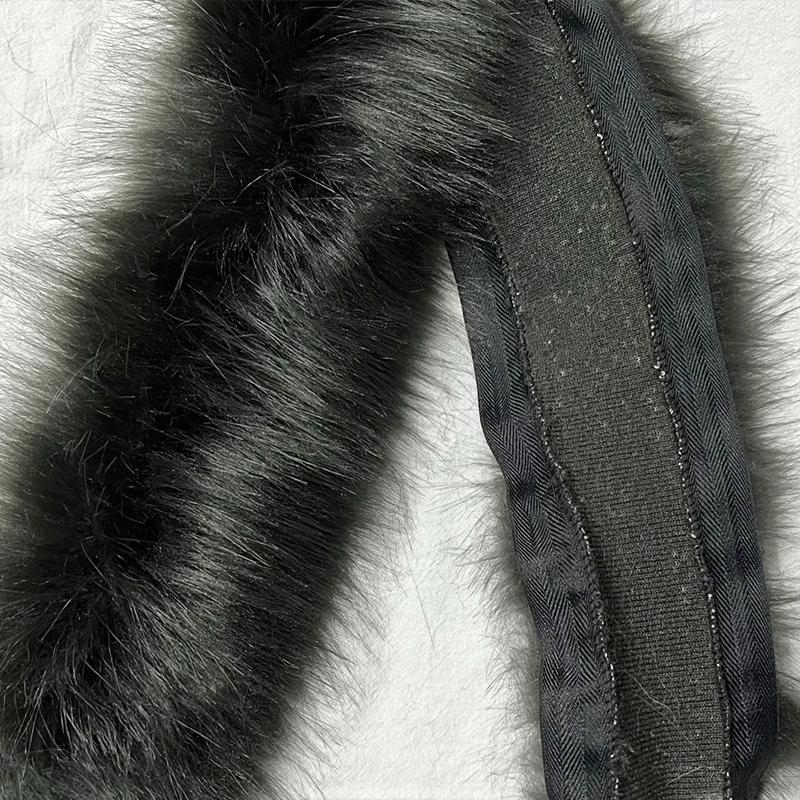 1m Imitation Waschbärfell Spitze DIY Pelzkragen Spitze für Schal Hut Mantel Nähen Bekleidungszubehör Mode Pelzbesetzte Dekoration