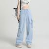 Wide-leg Overalls Women's Spring and Summer Thin New Two-wear Thin Sweatpants Straight Quick-drying Casual Pants
