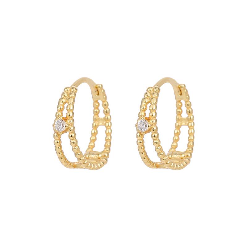 Banyan Baum S925 Silber Retro Doppelt Hohl Damen Luxus Creolen