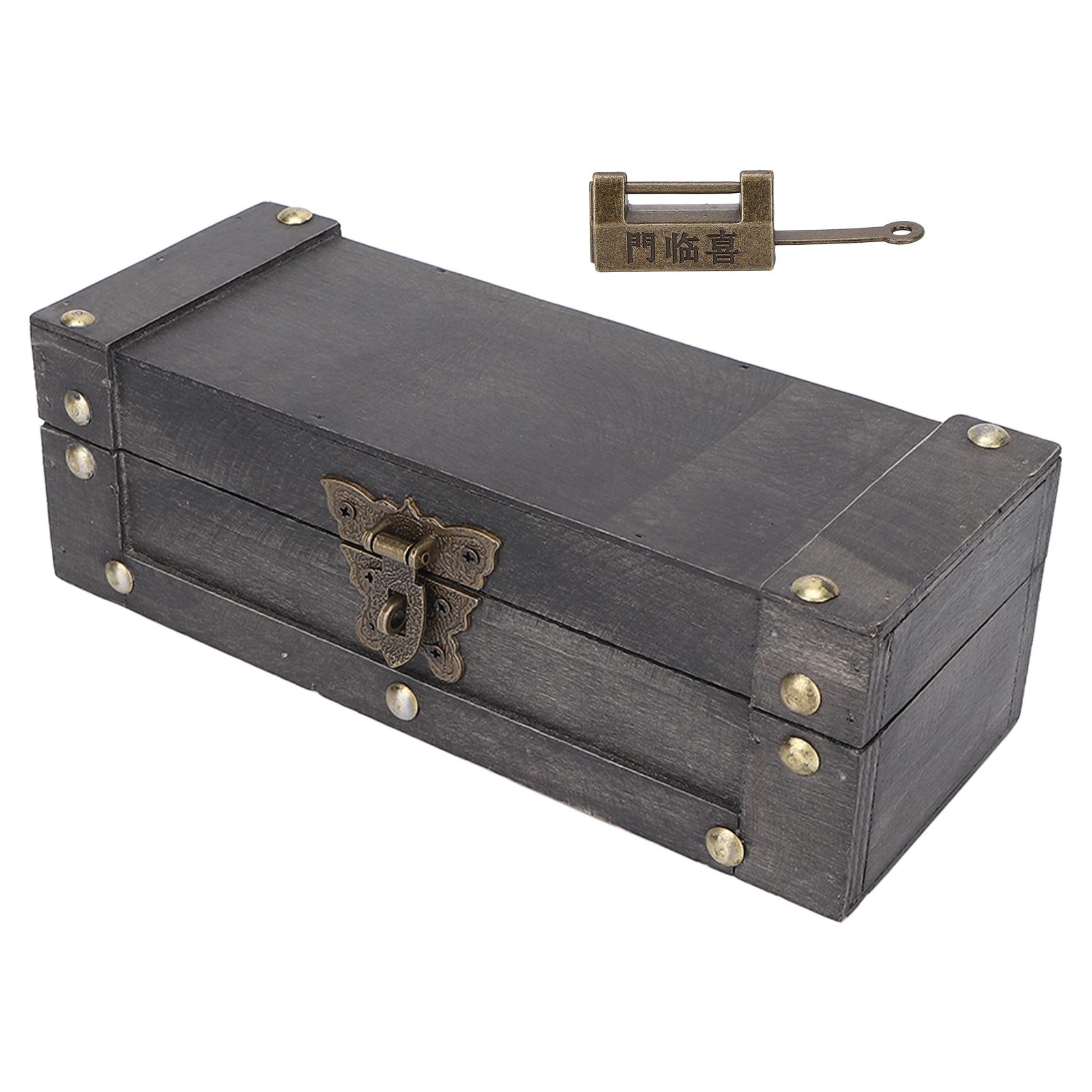 

Ретро-коробка для хранения ожерелий ювелирных изделий Винтажная коробка для хранения реквизит для фотосъемки Деревянный ящик