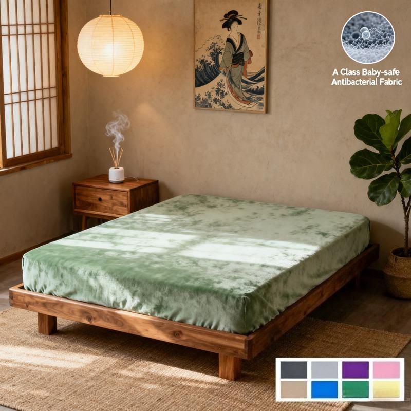 Soft Plush Warm Mattress Cover Winter Velvet Material Fitted Sheet Thickened Warm Bed Cover Mattress Protector Multiple Sizes