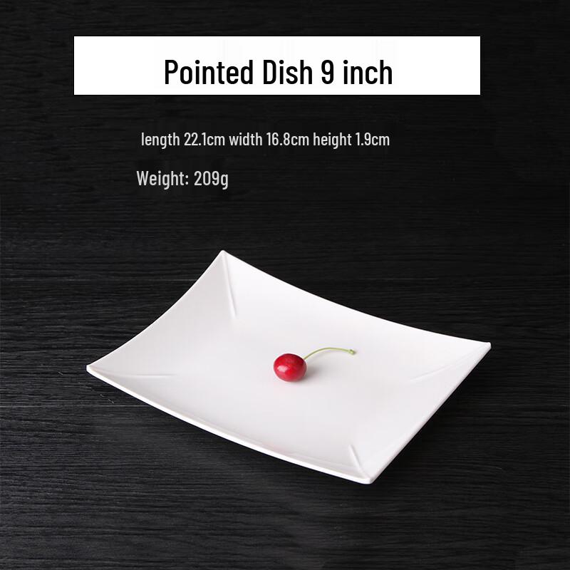 Qianxing A8 Melamine Pointed Corner Snack Plate Set