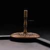 4.7cm Pure Brass Gray Pressure/Peony Pattern Incense Powder Ash Leveling Pressure Tool/Incense Burner Ash Pressing Supplies